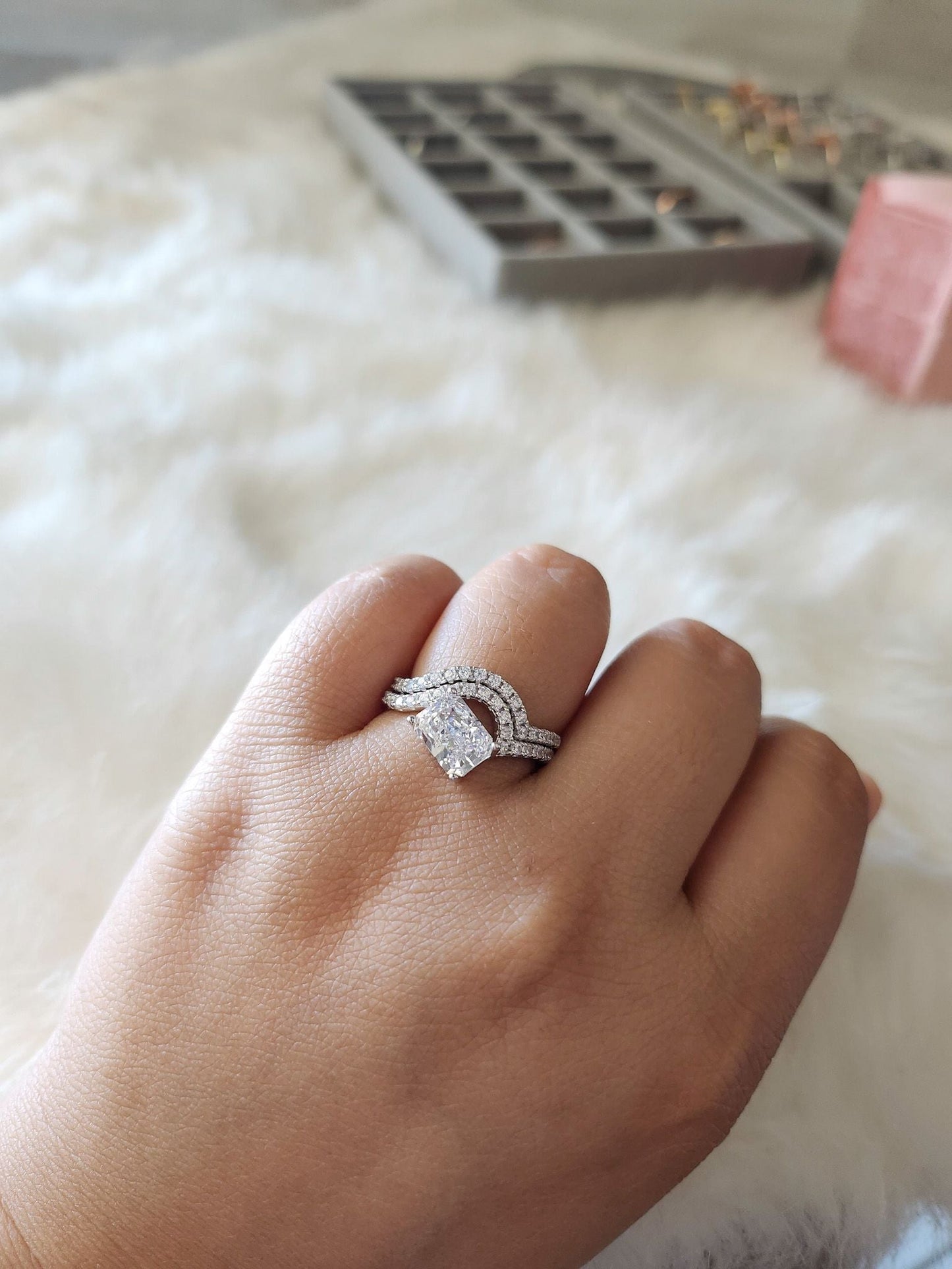 Astrid White Gemstone Sterling Silver Ring