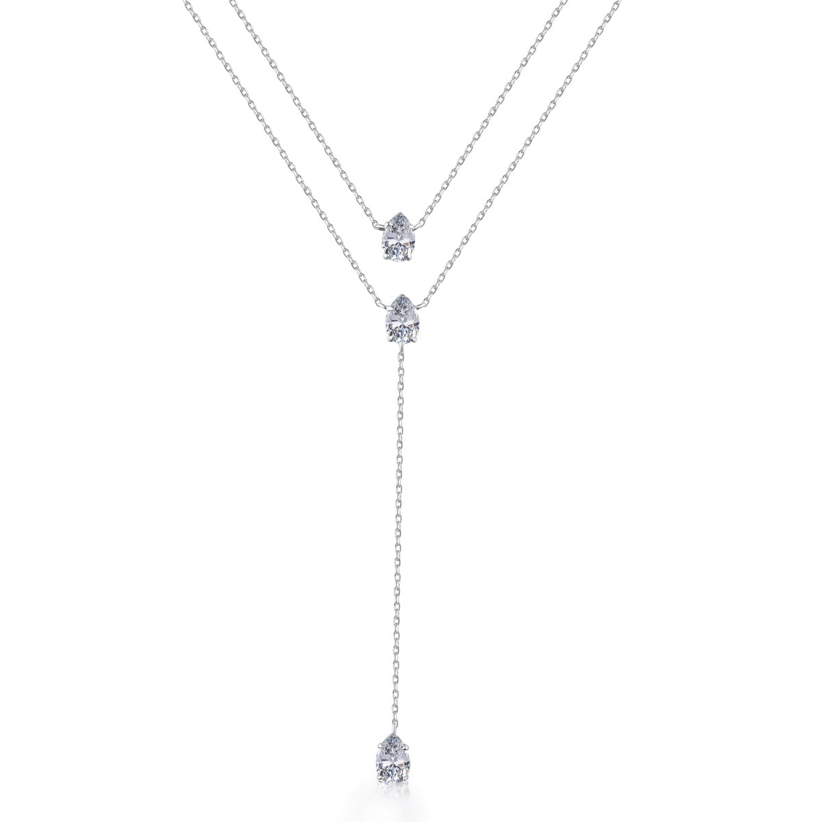 Gia Multi-Layer Necklace in Sterling Silver