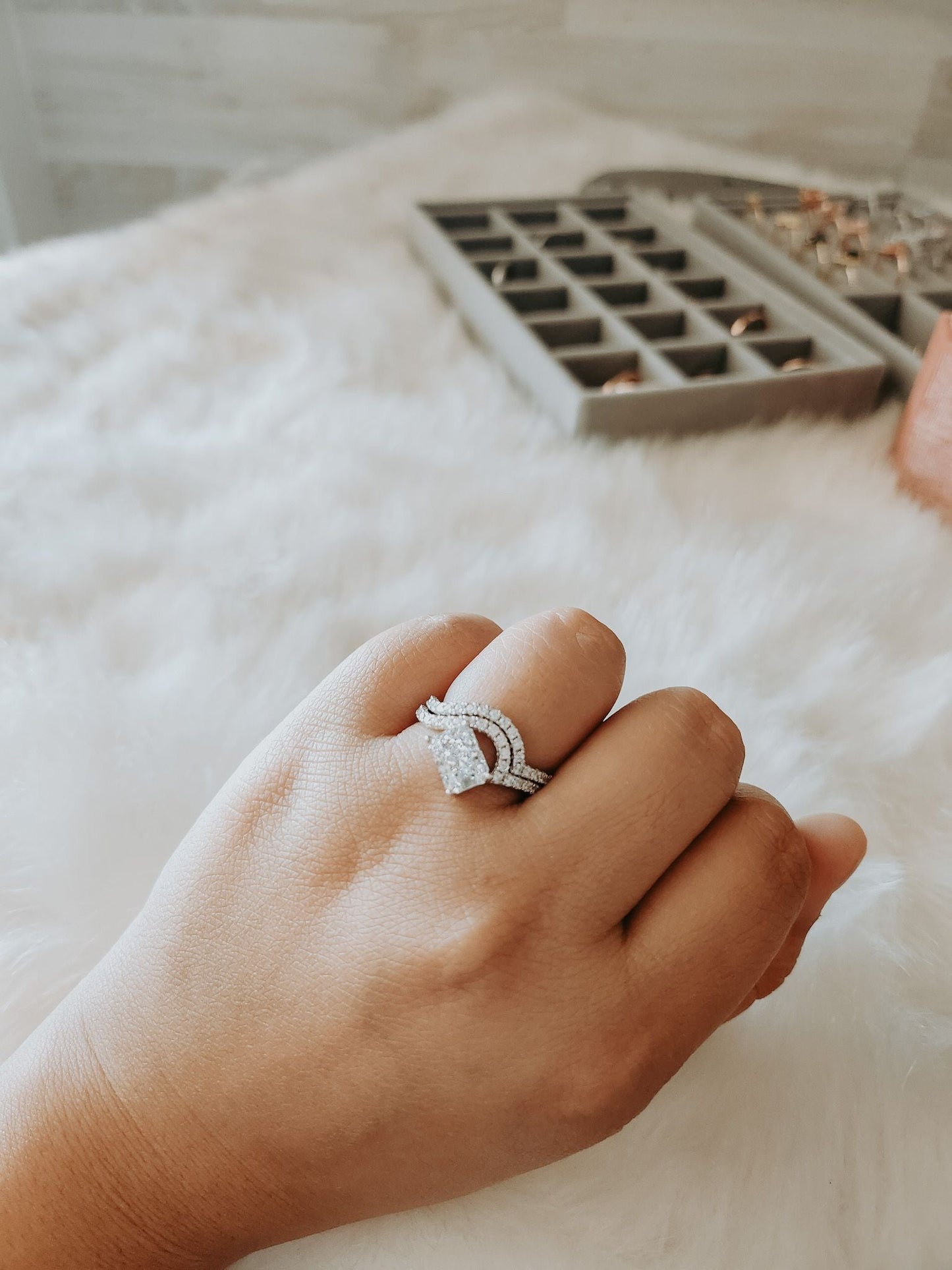 Astrid White Gemstone Sterling Silver Ring