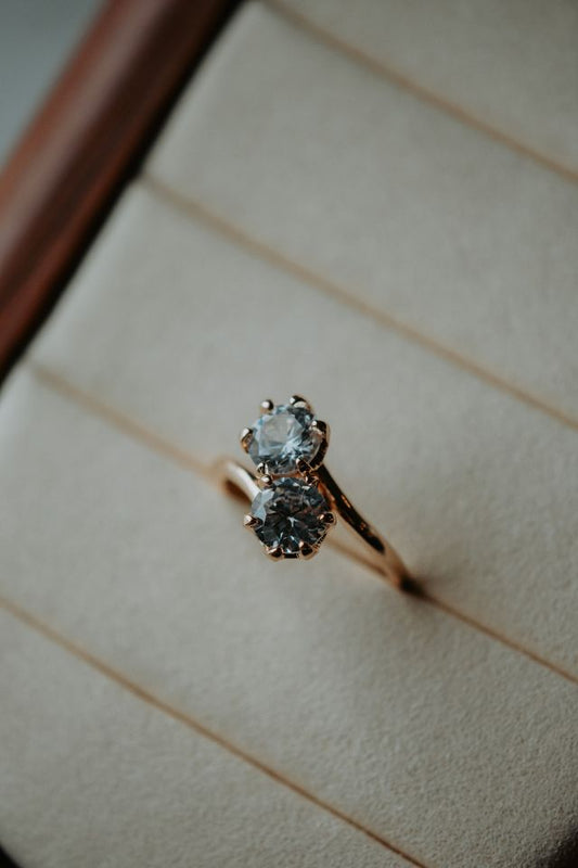 Milla Two-Stone Rose Gold Ring