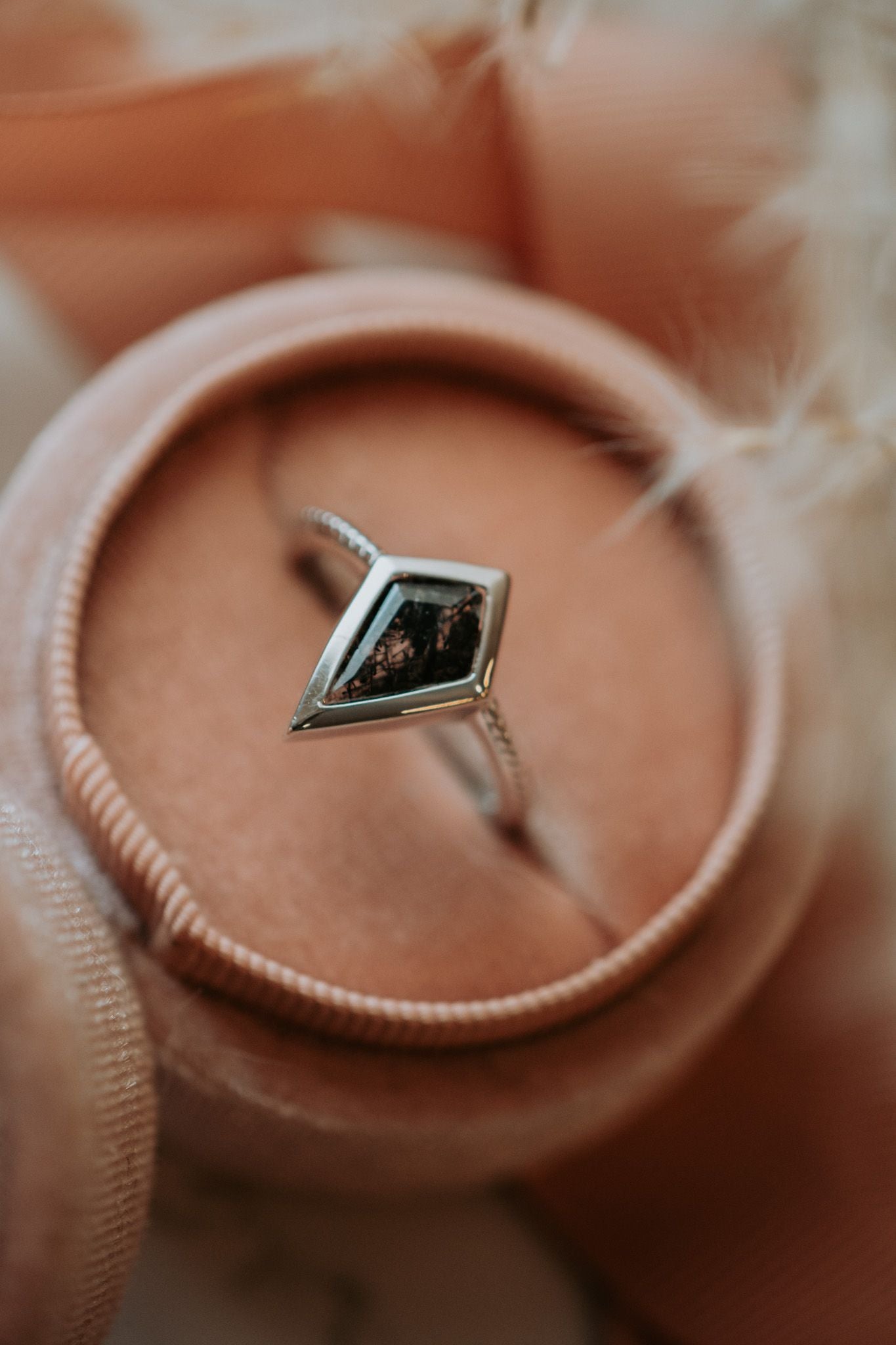 Priza Rutilated Black Sterling Silver Ring