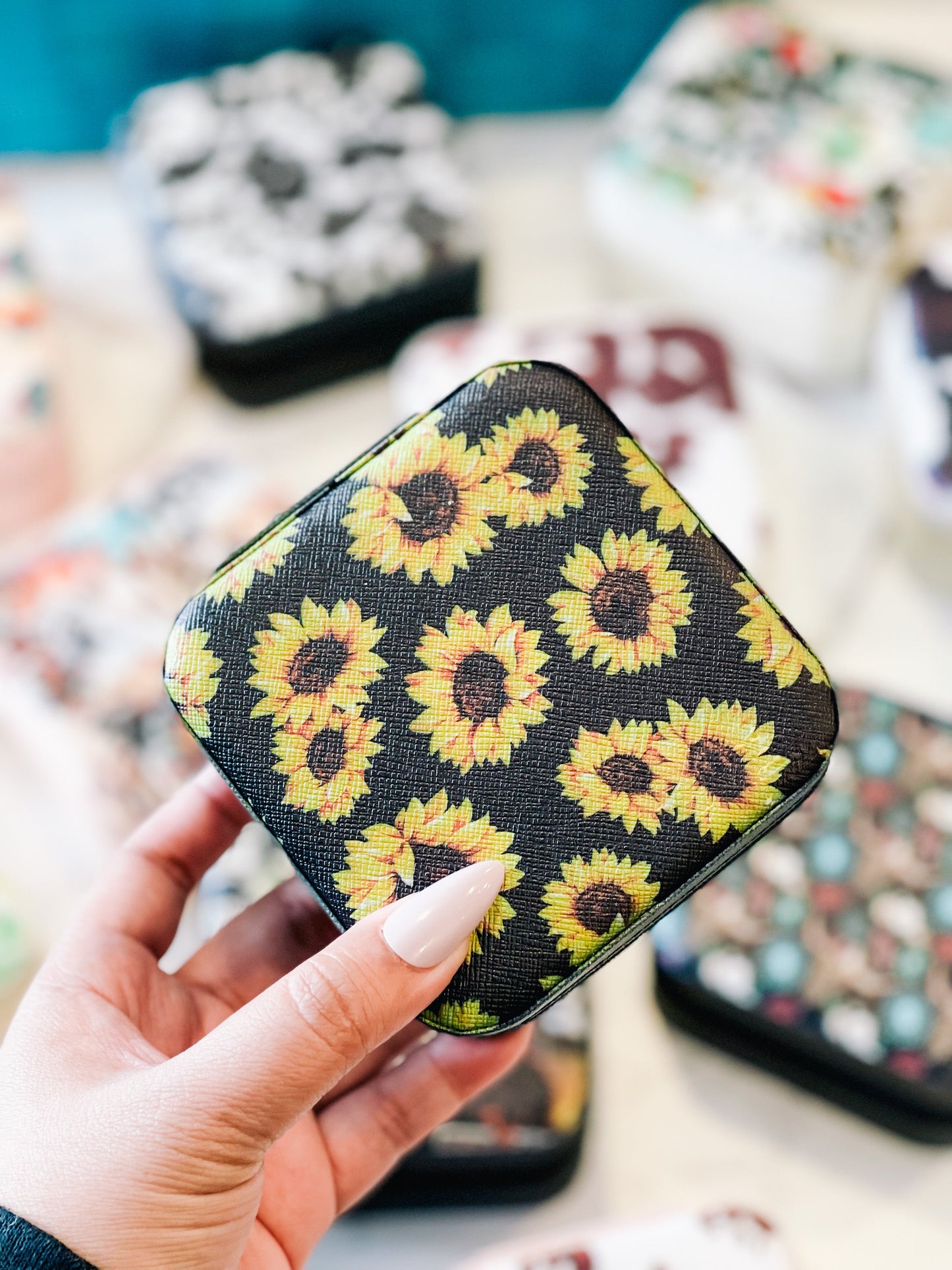 Sunflower Travel Jewelry Box