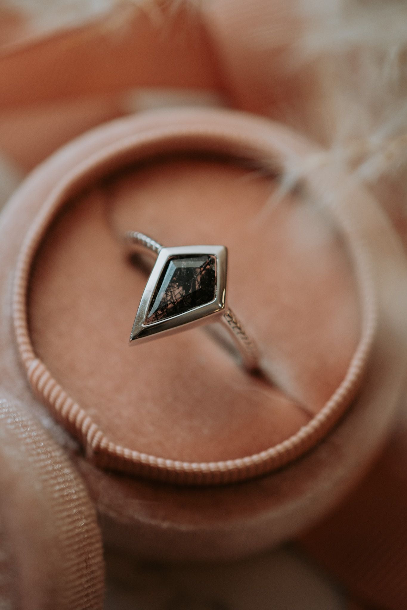 Priza Rutilated Black Sterling Silver Ring