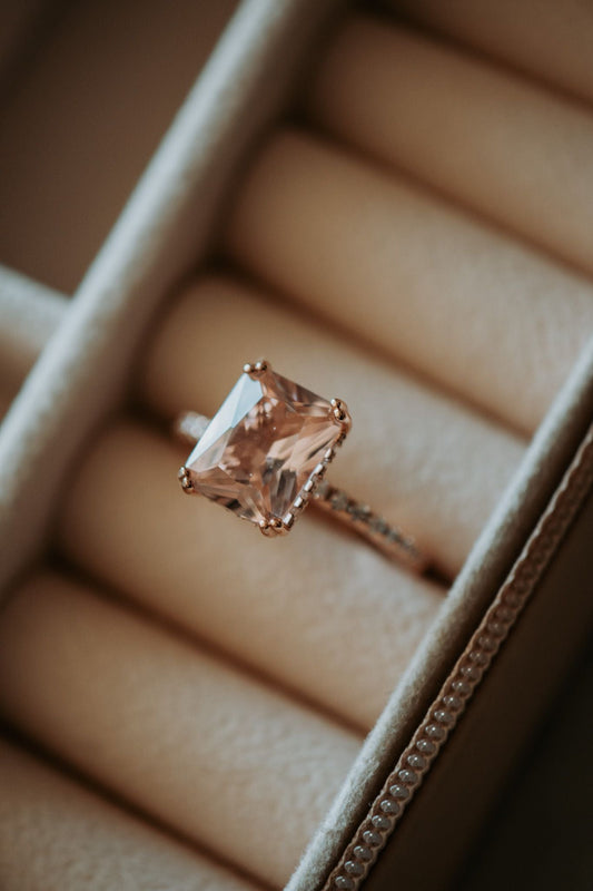 Rachel Champagne Morganite Rose Gold Ring